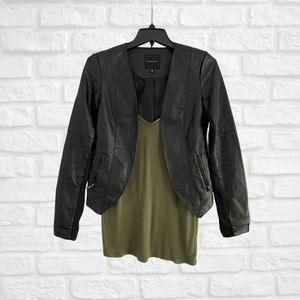 Black Faux Leather Jacket